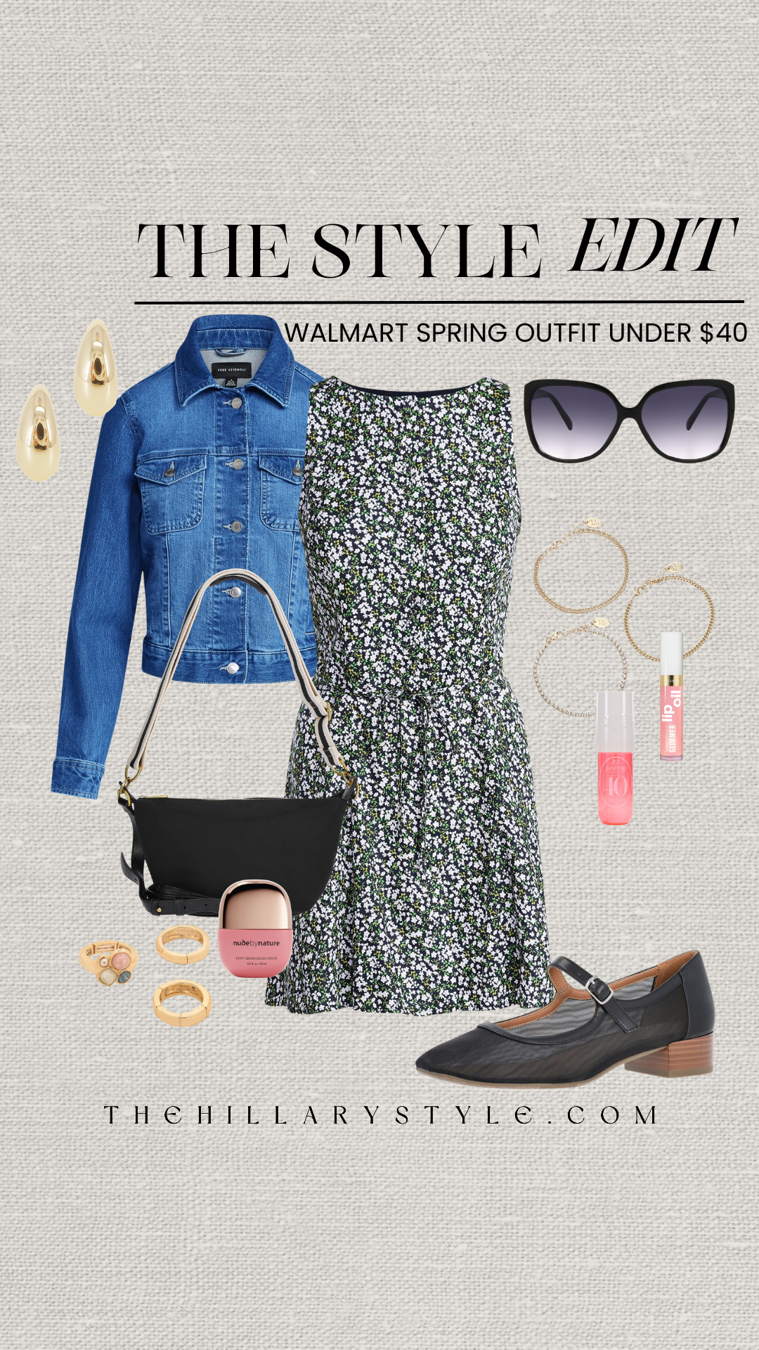 Walmart Spring Style: The Full Outfit Under $40!
The absolute best Walmart spring outfit is here, and yes, everything in the look is under $40! 🌸 We've paired a floral print mini dress with a classic denim jacket to create the ultimate transitional spring outfit. Add these elevated, attainable accessories—from gold teardrop earrings to the perfect lip gloss—and you have a high-end style for an unbeatable price. It’s the perfect budget-friendly spring capsule piece to mix and match!

#TheHillaryStyle #WalmartFinds #WalmartFashion #SpringOutfitIdeas #BudgetFashion #SpringDresses #QuietLuxury #WalmartStyle #LTKunder50 #PinterestFashion #SpringStyle #AffordableStyle #OOTD 

 

#LTKootd #LTKSeasonal #LTKOver40
