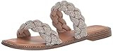 Madden Girl Women's Park Flat Sandal, Silver Multi, 9 | Amazon (US)