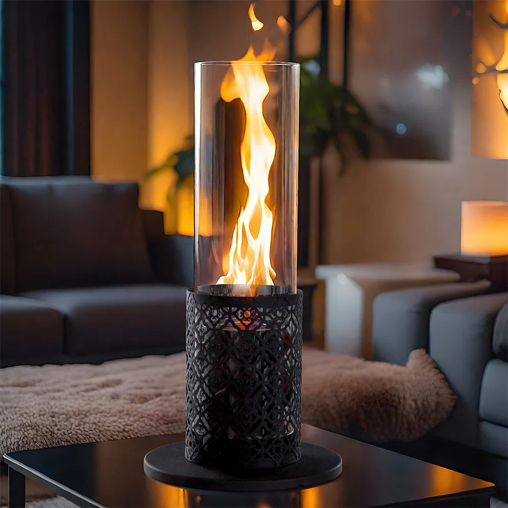 Portable Tabletop Fire Pit 15.5''h Clean-burning Bio Ethanol Ventless Fireplace Indoor/outdoor | Wayfair North America