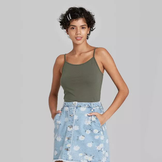 Women's Slim Fit Cropped Cami Tank Top - Wild Fable™ | Target