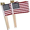 Uelfbaby 12 Pack Small American Flags on Stick, Small US Flags/Mini American Flag on Stick 4x6 In... | Amazon (US)