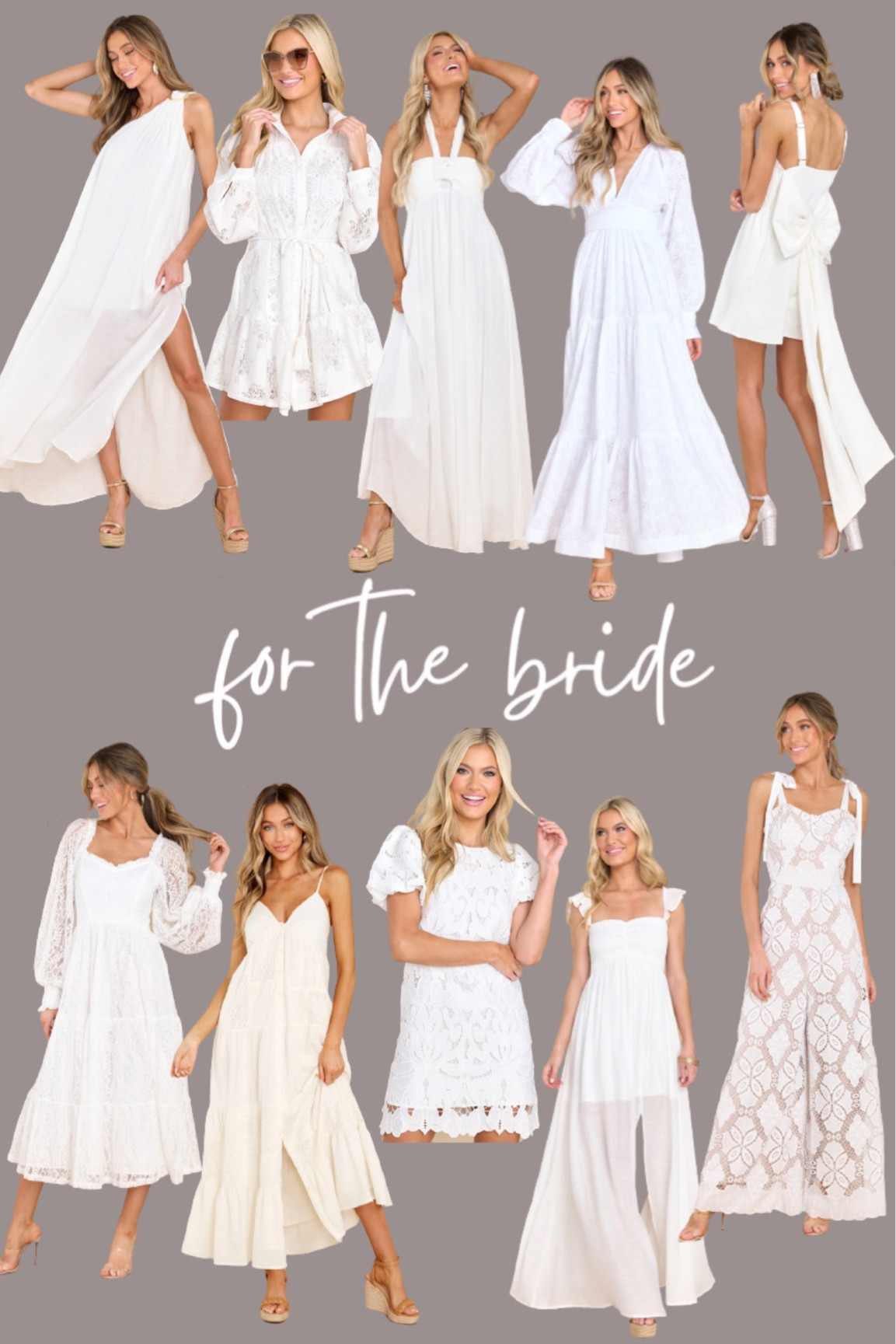 for the bride - white dresses, rompers and jumpsuits 


#LTKwedding #LTKunder100 #LTKstyletip