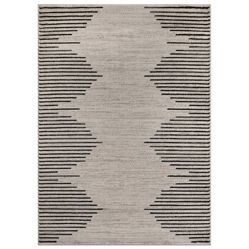 Damarcus Geometric Cream/Black/Gray Area Rug | Wayfair North America