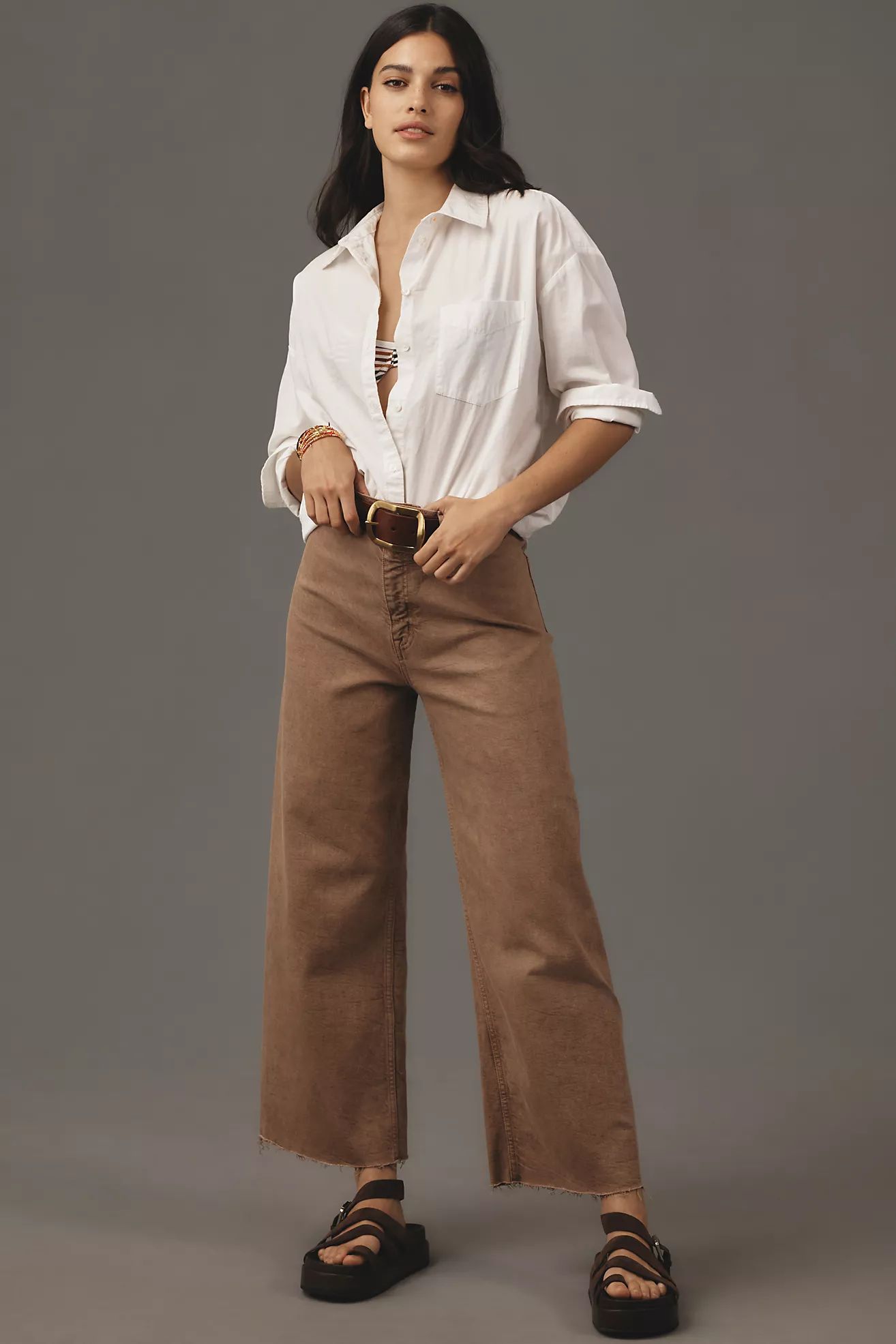 Pistola Penny High-Rise Crop Wide-Leg Jeans | Anthropologie (US)