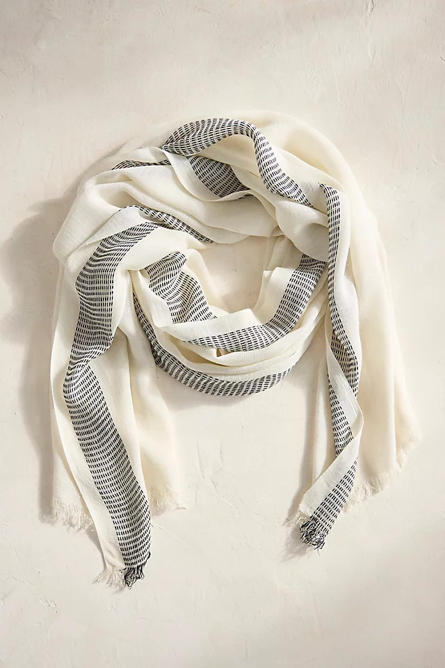 Fringed Stripe Scarf | Anthropologie (US)