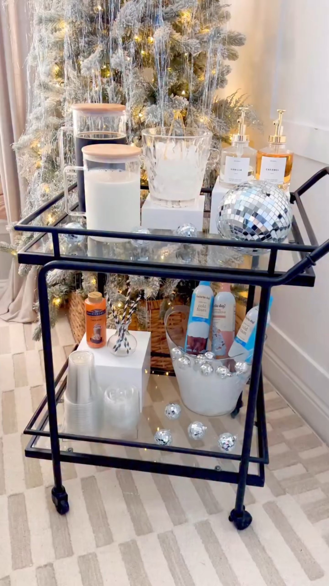 One of my favorite hosting ideas for the holidays: a cart iced coffee bar 🪩 It feels festive, fun, and so easy with a few Amazon staples.

#hostingideas #holidaycoffeecart #icedcoffeebar #holidaypartyideas #nyepartyideas

#LTKCyberWeek #LTKHome #LTKHoliday