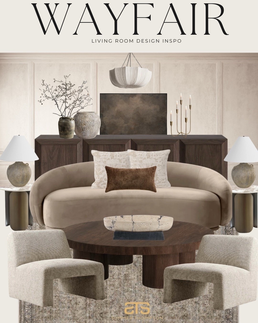 Elevated neutrals that feel cozy and sophisticated 🤎✨ This Wayfair living room blends warm textures, sculptural lighting, and timeless furniture for a high‑end, modern look. Shop the full collection to bring this style home.


#ltkhome #wayfairhome #livingroominspo #neutralhomedecor #affordableluxury #wayfairfinds #cozylivingroom #modernhomestyle #homedesigninspo #chicandcozy #neutraldecor #modernhomedecor


#LTKHome #LTKGiftGuide #LTKFindsUnder100