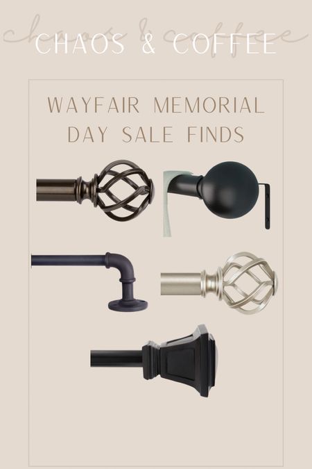 Memorial Day Sale // Wayfair home finds // curtain rods for the home 

#LTKhome #LTKsalealert #LTKunder50
