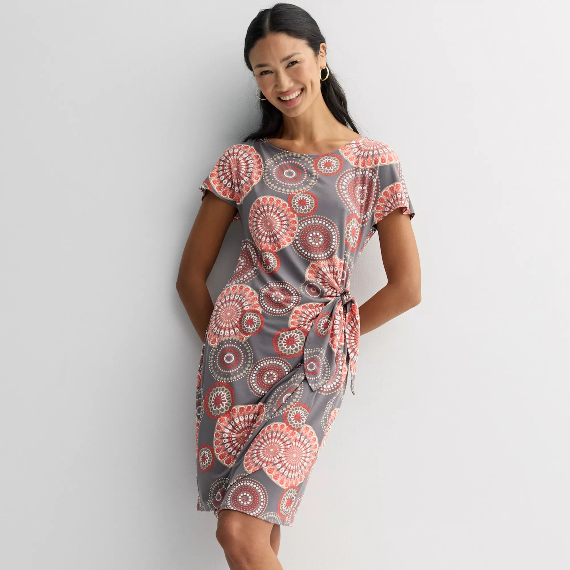 Women's Robbie Bee Medallion Print Sarong Dress | Kohl's