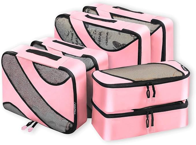 BAGAIL 6 Set Packing Cubes,3 Various Sizes Travel Luggage Packing Organizers | Amazon (US)