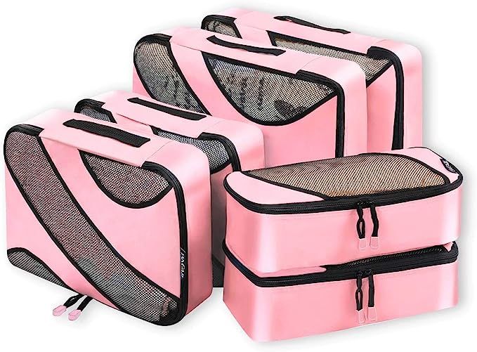 BAGAIL 6 Set Packing Cubes,3 Various Sizes Travel Luggage Packing Organizers | Amazon (US)