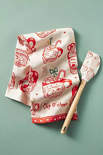 Louise Pretzel Santa Dish Towel | Anthropologie (US)