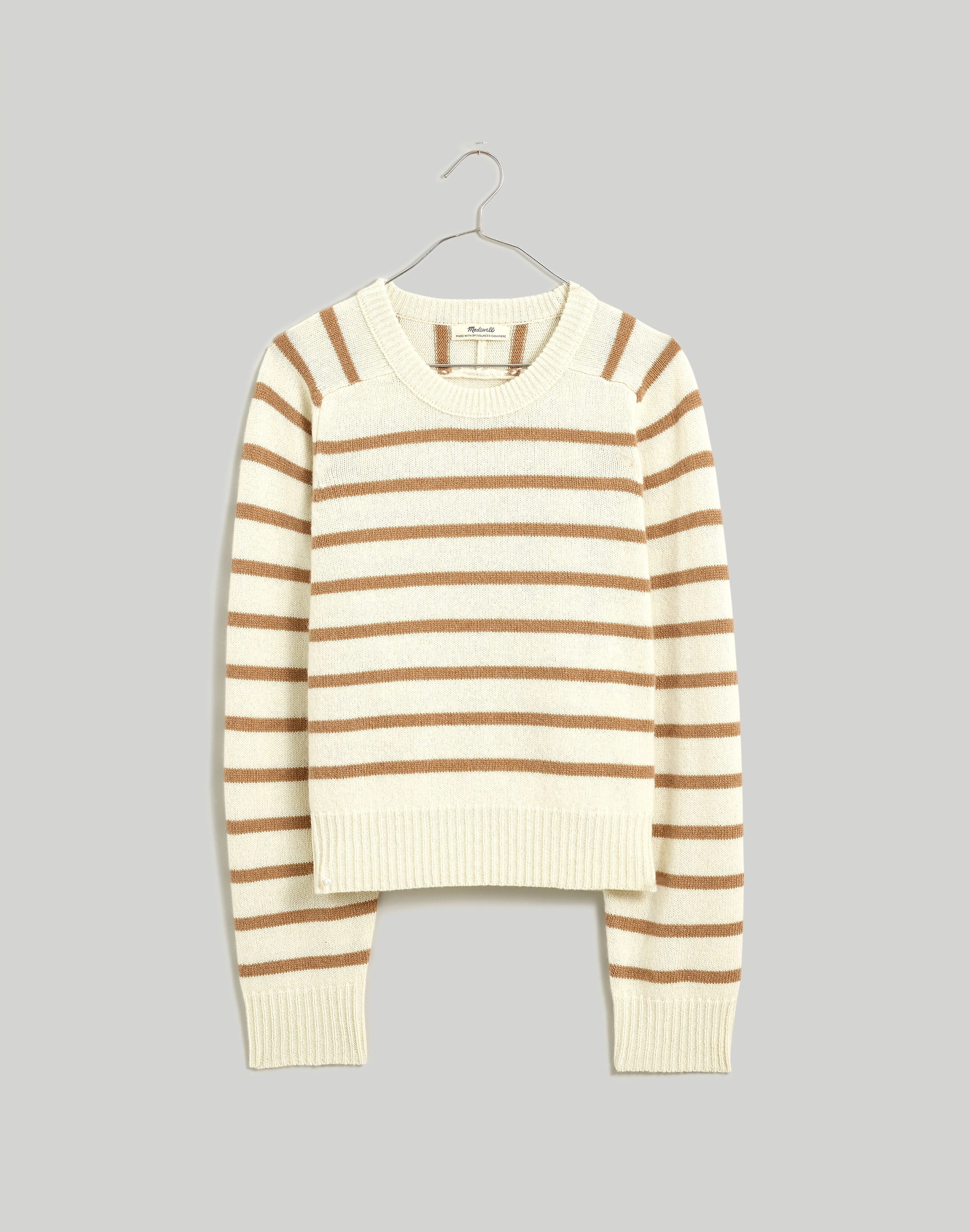 (Re)sourced Cashmere Crewneck Sweater in Stripe | Madewell