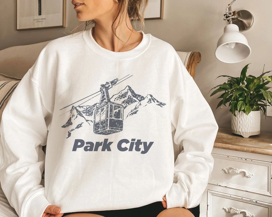 Park City Utah Sweatshirt  Unisex Mountain Ski Lift Crewneck - Etsy | Etsy (US)
