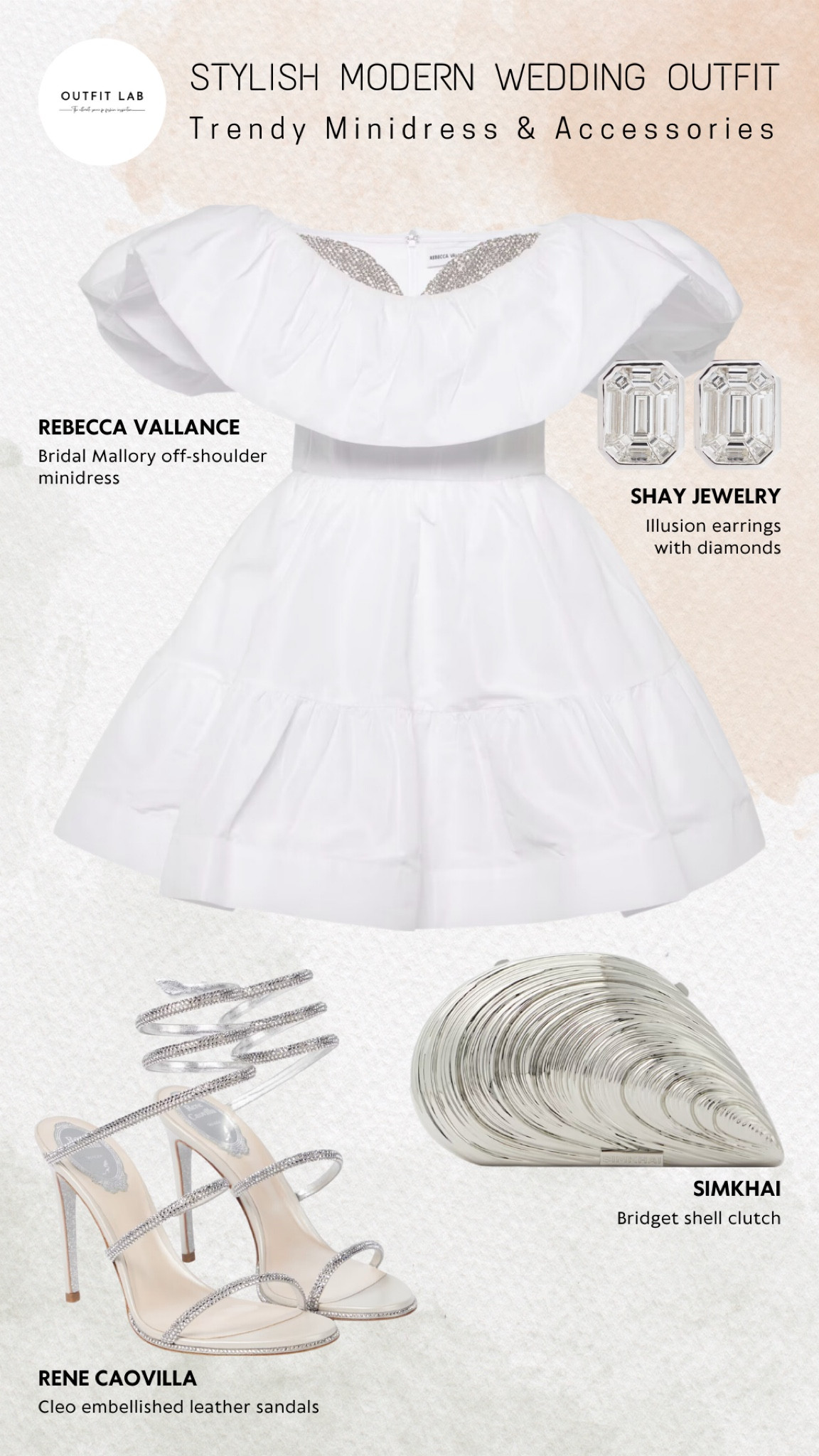 Shop Now: Stylish Modern Wedding Outfit - Trendy Minidress & Accessories

Step into style with this modern wedding outfit perfect for any chic celebration! Featuring a stunning Rebecca Vallance minidress, this ensemble is both elegant and trendy. Accessorize with a sophisticated Simkhai clutch and dazzling Shay Jewelry earrings. Complete the look with exquisite Rene Caovilla sandals, ensuring you shine from head to toe. Shop now to elevate your wedding wardrobe with these designer pieces!

#LTKStyleTip #LTKWedding #LTKParties