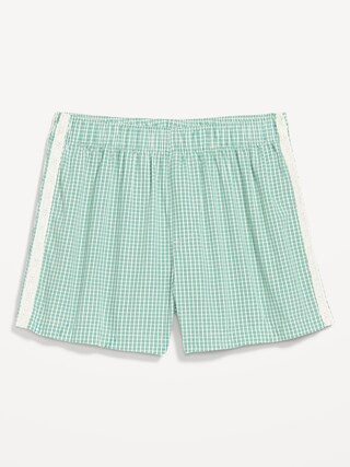 Eyelet-Trim Boxer Pajama Shorts | Old Navy (US)