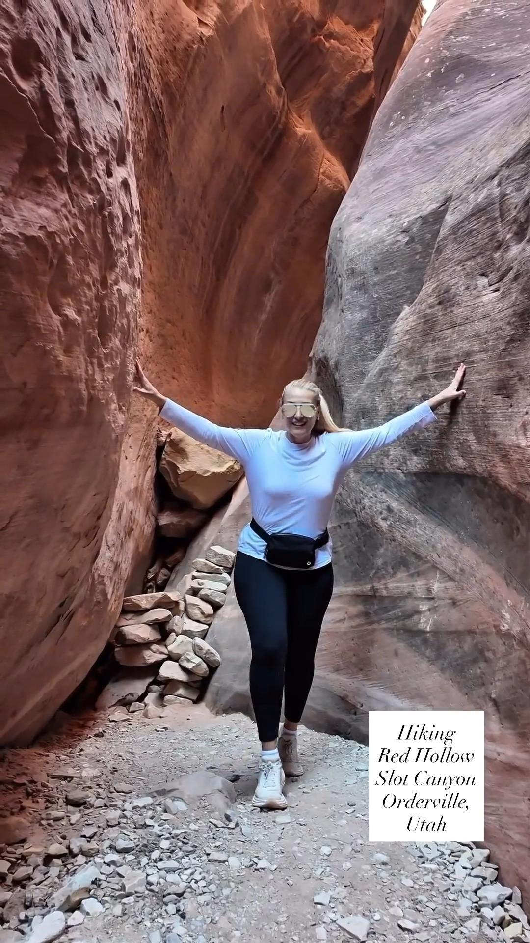 Comfortable and affordable hiking outfit for spring!

⛰️Hiking in Red Hollow Slot Canyon Orderville, Utah! 

⛰️This secret Canyon wasn’t on a marked trail. We had to research to find it. 

⛰️It’s a hidden gem. Watch till the end to see the amazing narrow sandstone walls this Canyon has to offer!

🎥 Also linking the video camera we used to capture the details of the rocks and canyon walls!

💜This casual amazon outfit was perfect trying to scale these rocks! Obsessed with this light purple. So soft and comfy! Highly recommend. (Wearing a medium shirt and large leggings.)

💜HIKING OUTFIT: @amazonfashion
💎EARRINGS: @toryburch
🕶️SUNGLASSES: @quayaustralia
👟SNEAKERS: @hoka
💼BELT BAG: @lululemon

#slotcanyon #redhollowslotcanyon #utah #visitutah 
#athleisure #fallfashion #fallstyle #athleticwear #amazonfashion #amazonfinds #founditonamazon #amazonstyle #toryburch #lululemon #hoka #hokasneakers #flyhumanfly #findyourquays #hiking #hikingstyle #getoutside #TLPicks #street2beachstyle #LTK #tampabloggers #stpetebloggers 

#LTKSeasonal #LTKOver40 #LTKSaleAlert #LTKTravel #LTKgrwm #LTKootd #LTKMidsize #LTKActive #LTKvlog #LTKfitnessgoals