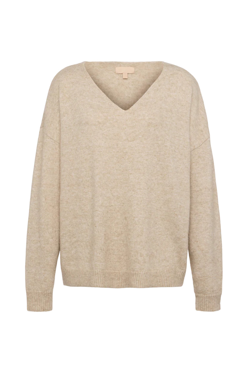 Cozy Knit V-Neck Sweater | Black | nuuds