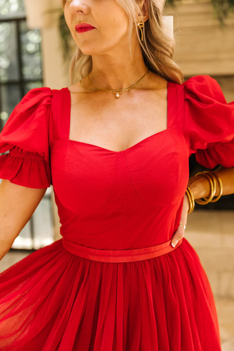 Ballerina Dress in Red | Ivy City Co