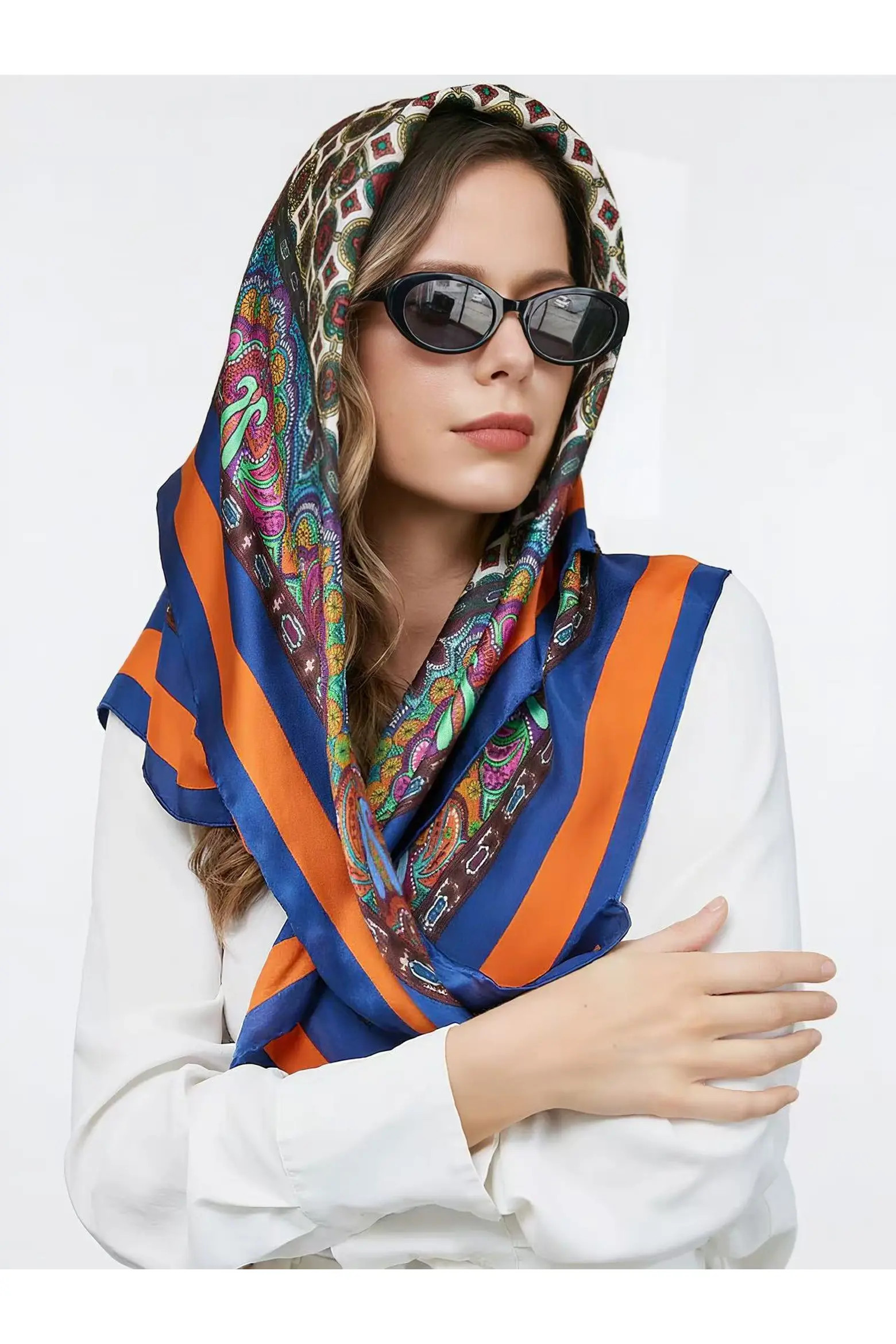SILKSILKY Pure Silk Bohemian Square Scarf (Women) | Nordstrom | Nordstrom