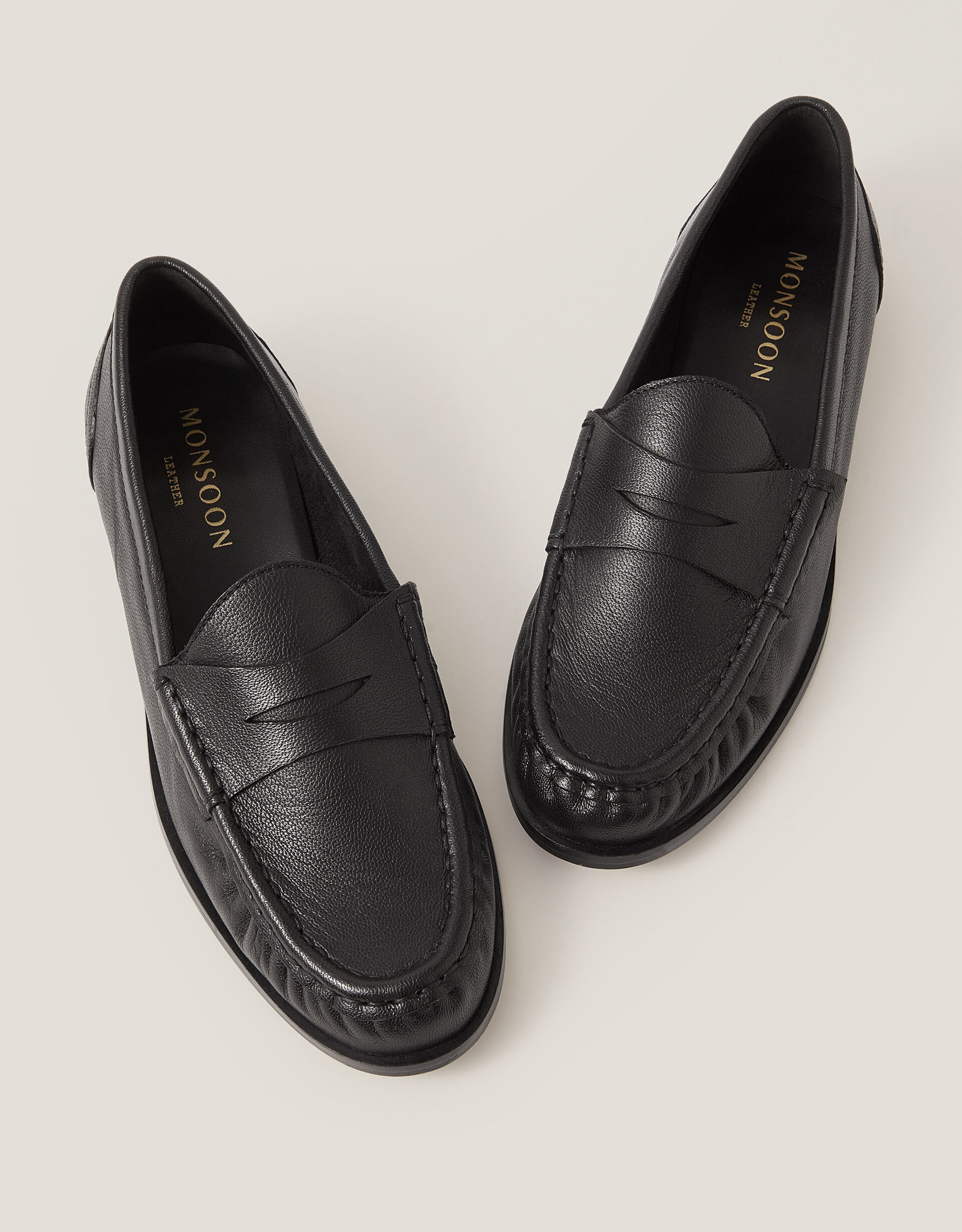 Grace Leather Loafers Black | Monsoon (UK)