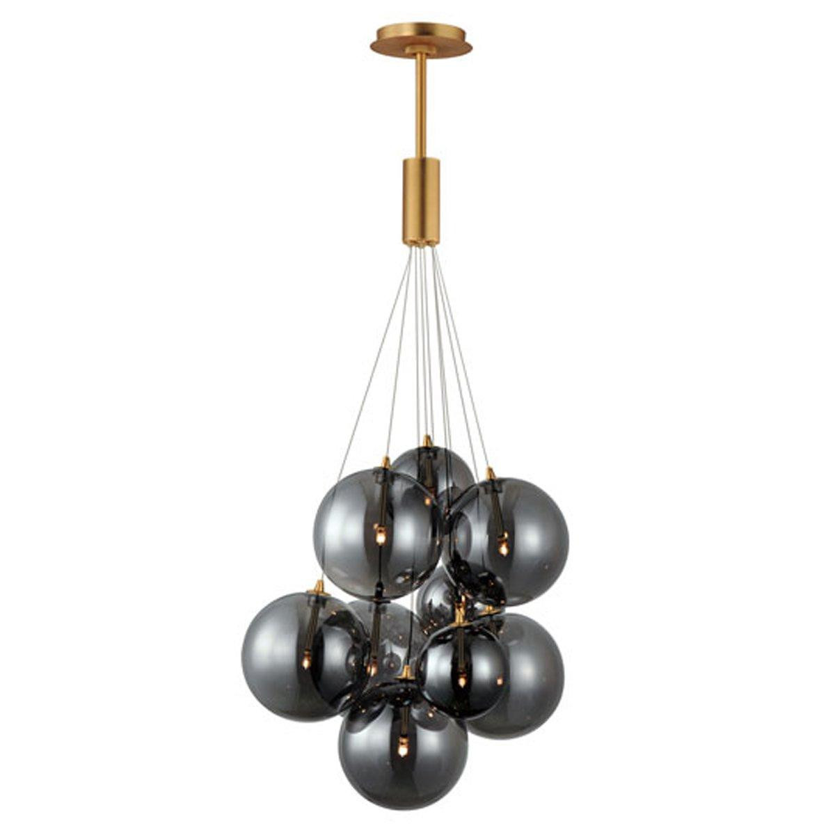 Smoke and Mirrors Globe Chandelier - 9 Light - Smoke | Shades of Light