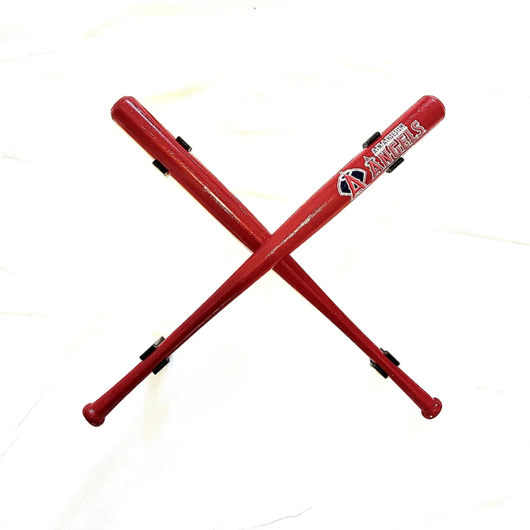 Mini Baseball Bat "x" Cross Design Wall Mount Bracket - Etsy | Etsy (US)