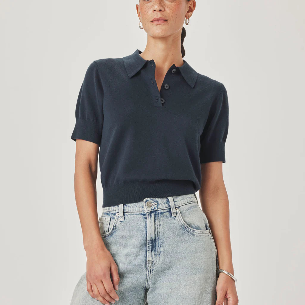 Christa Polo Short Sleeve Sweater | Splendid
