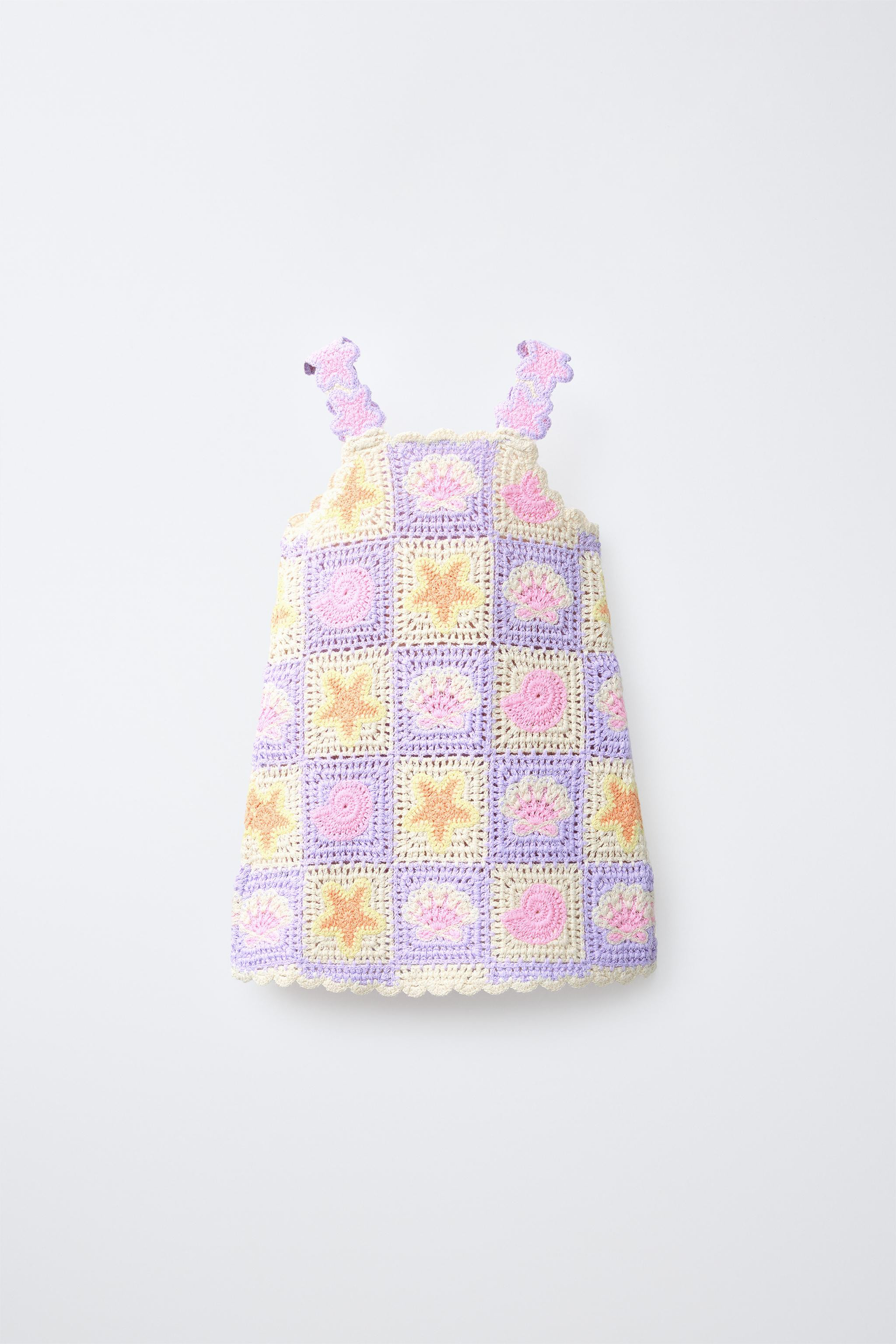 CROCHET KNIT DRESS WITH SEA MOTIFS | Zara US