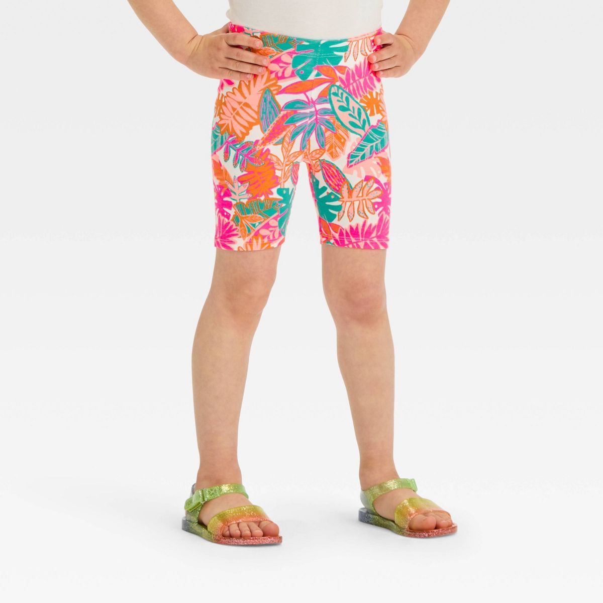 Toddler Girls' Tropic Shorts - Cat & Jack™ White | Target