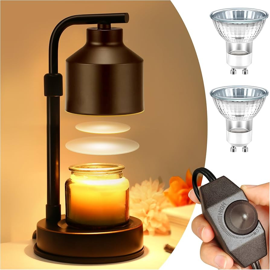 DORESshop Dimmable Candle Warmer Lamp, Electric Candle Lamp Warmer with Adjustable Height & Heat,... | Amazon (US)