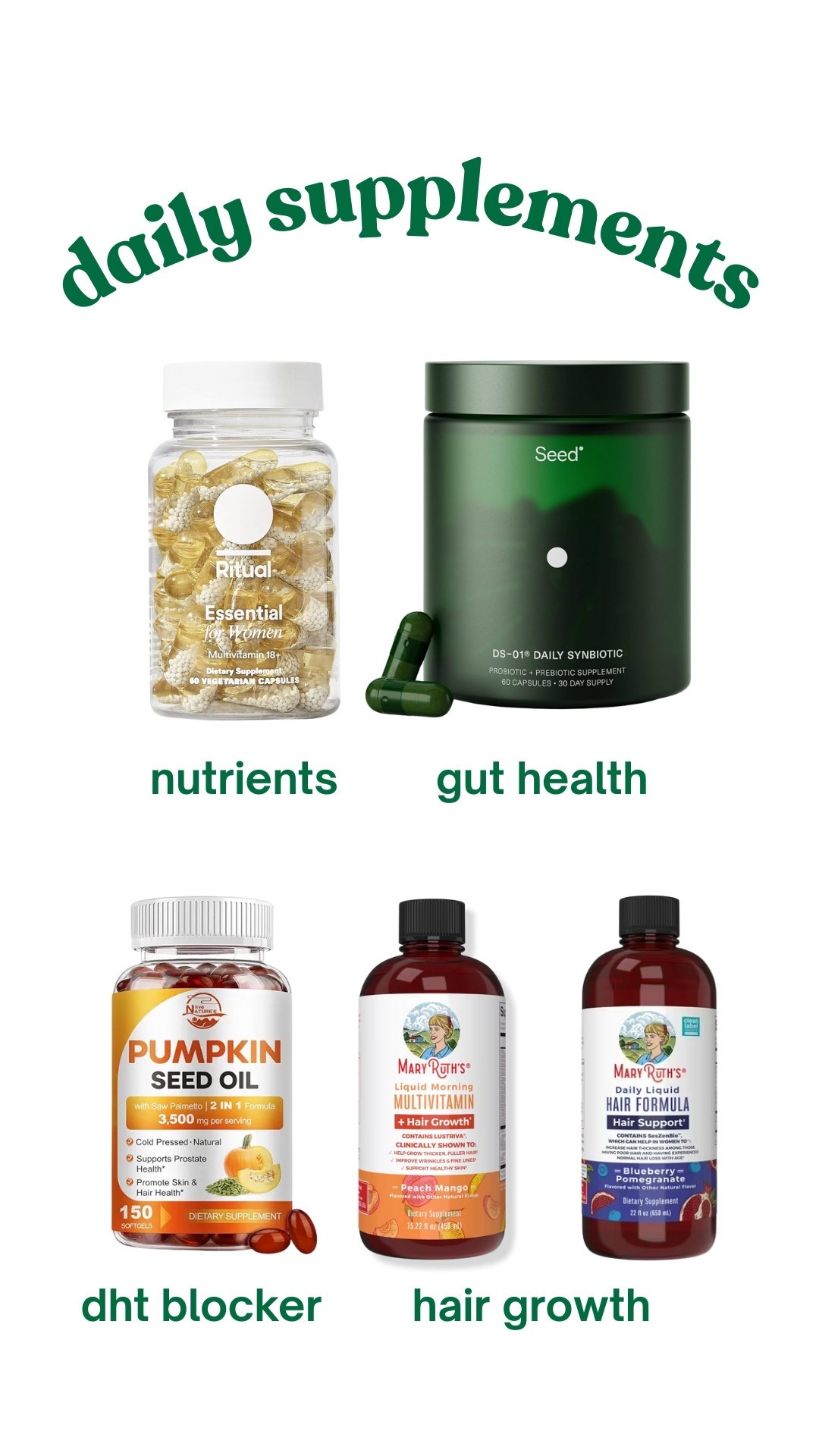 In our healthy girl era! #supplements #guthealth #hairgrowth #hairloss #perimenopause


#LTKselfcare #LTKBeauty #LTKmorningroutine