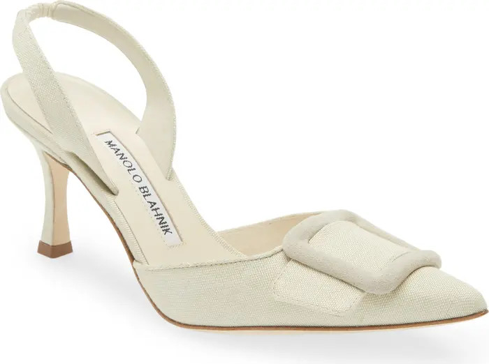 Manolo Blahnik Maysli Buckle Slingback Pump | Nordstrom | Nordstrom