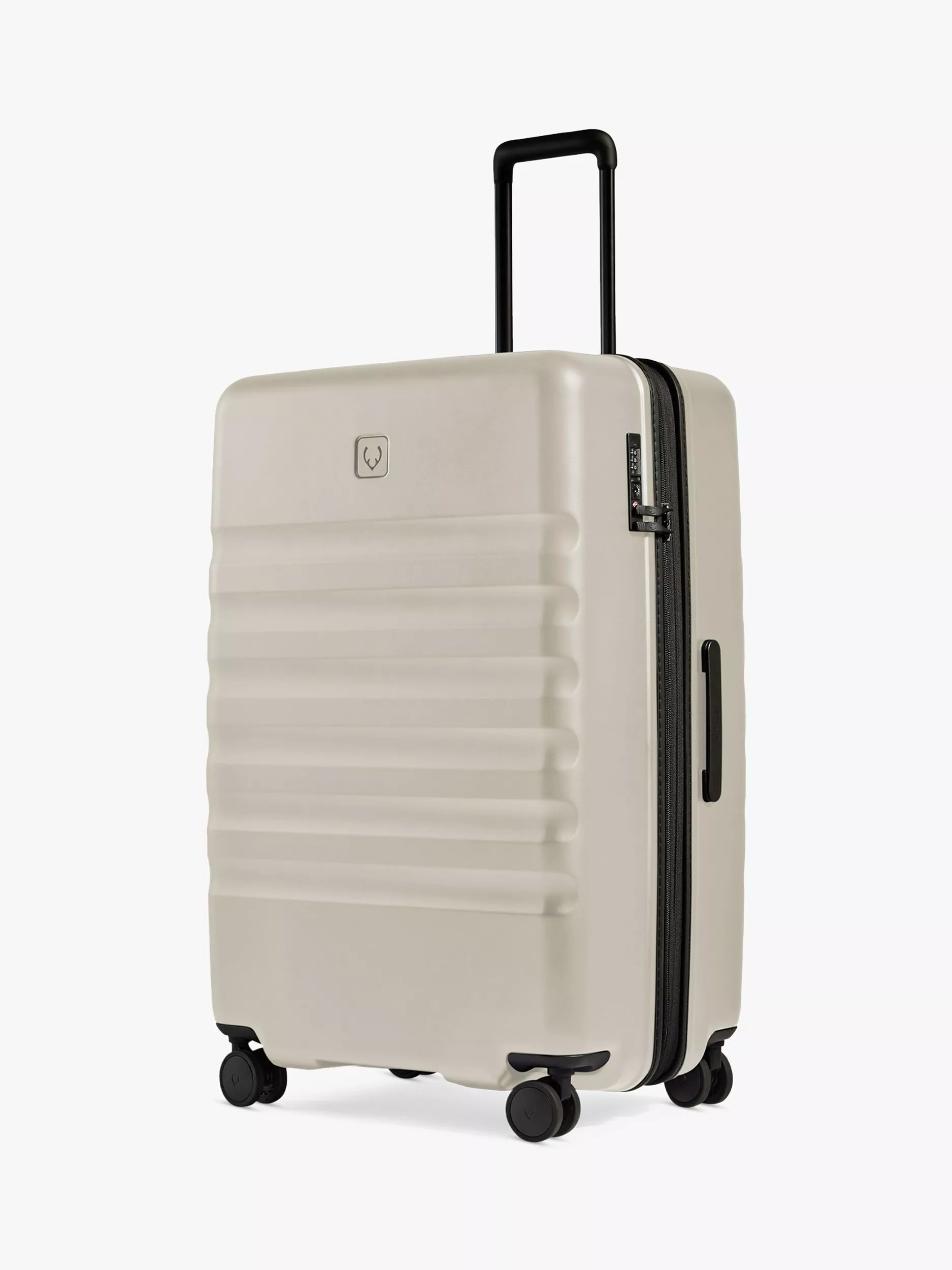 Antler Icon Stripe 4-Wheel 78cm Large Expandable Spinner Suitcase, 133L | John Lewis (UK)