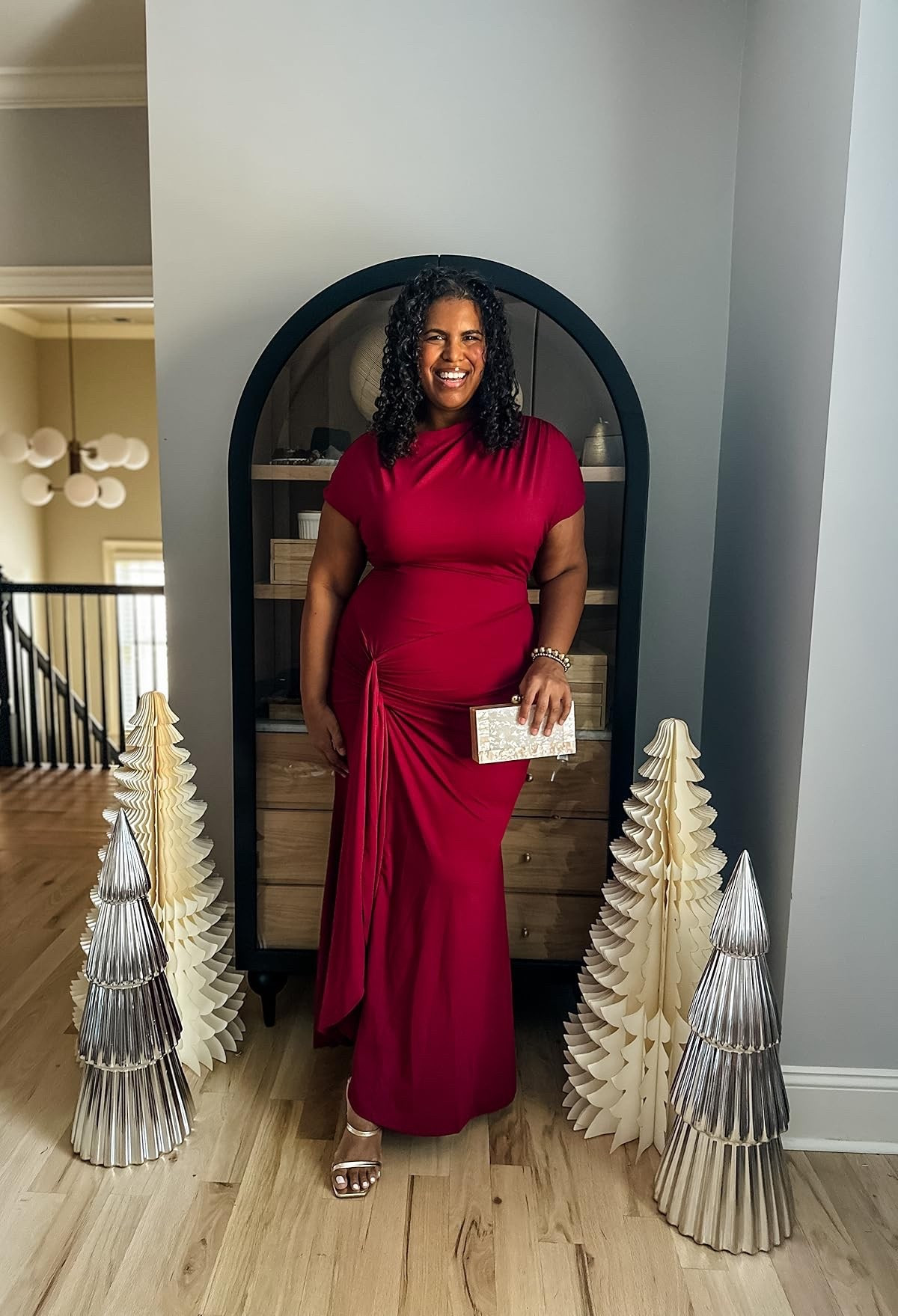 Perfect for an event, the dress and heels are absolutely stunning! Wearing size xxl in dress. Great stretch and cinches at the back to snatch you in #amazonfinds #nightout

#LTKMidsize #LTKHoliday #LTKPlusSize