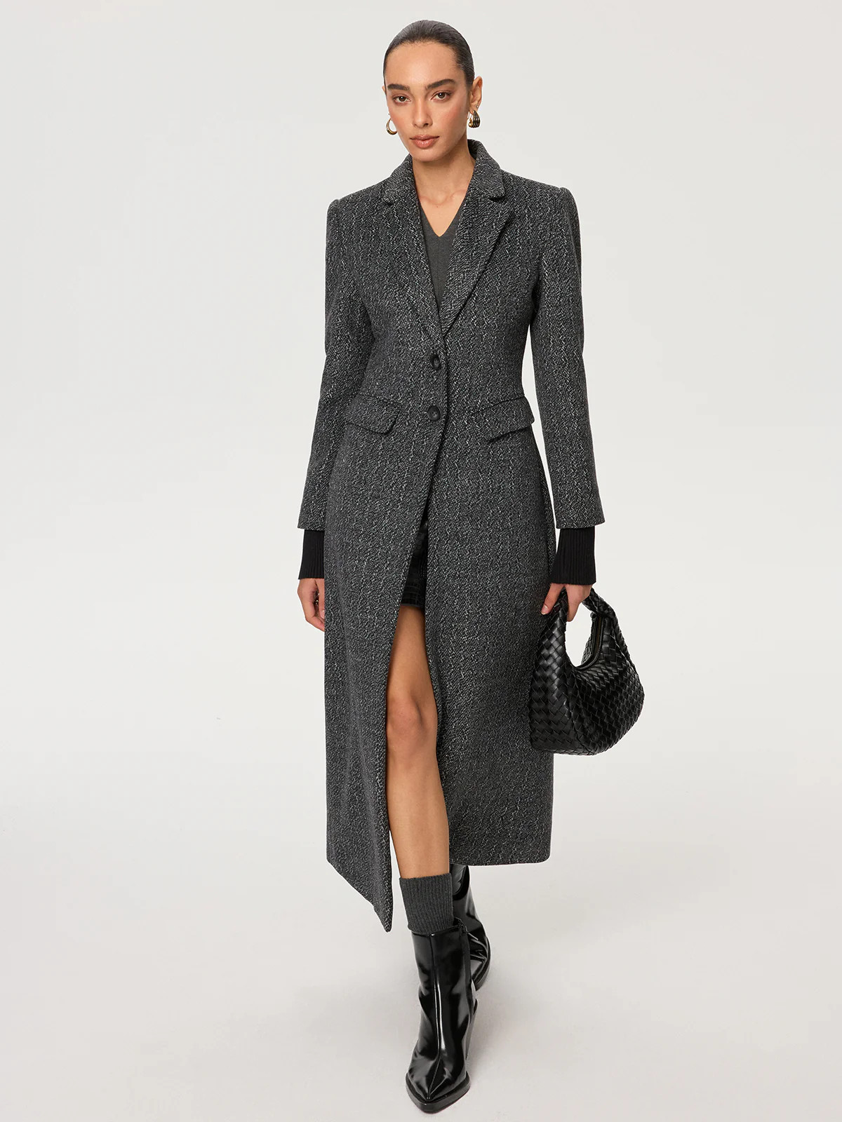 Flecked Wool-blend Coat | Commense