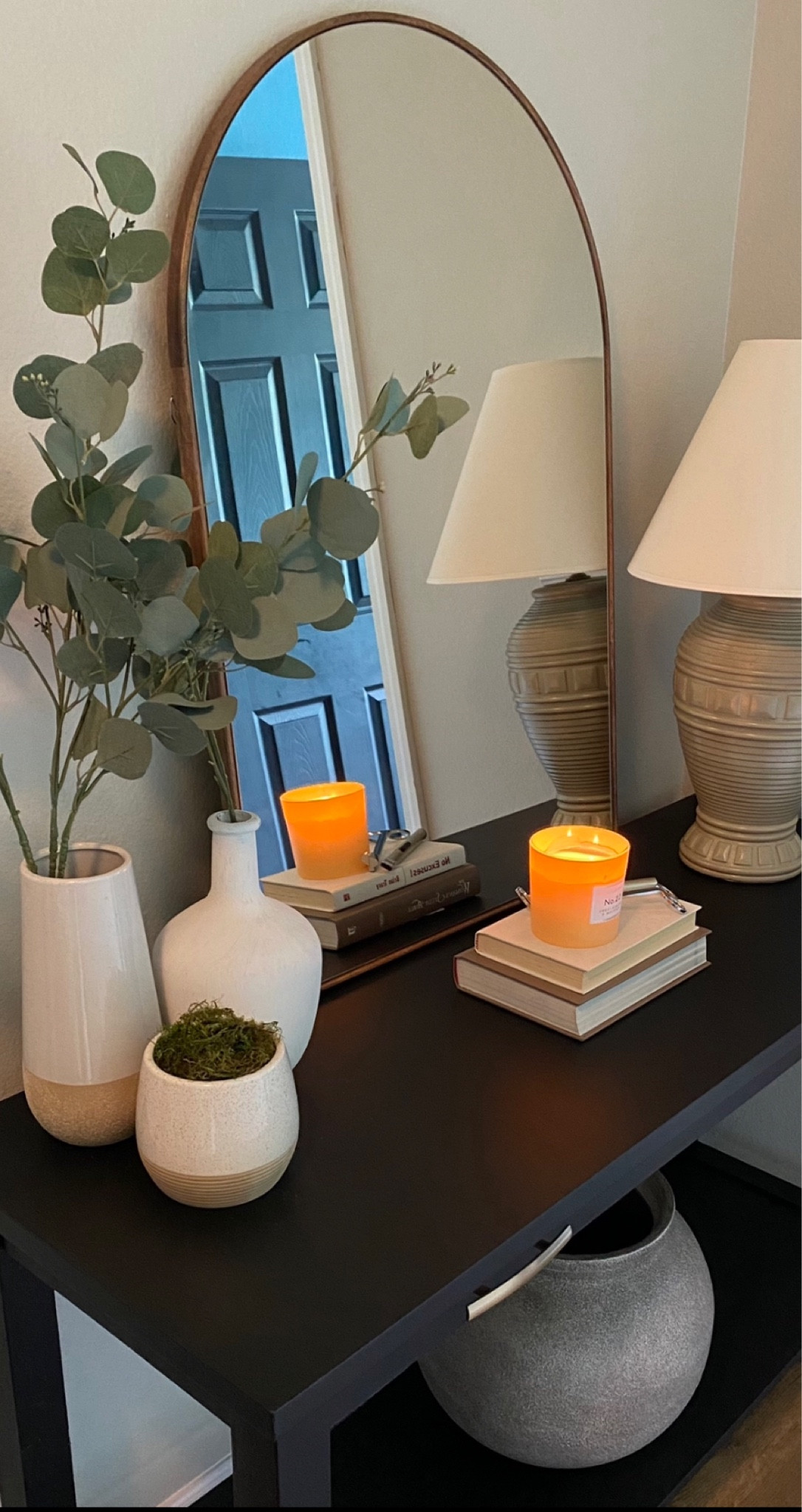 Hallway console table styling. #hallwaydecor #consoletable #neutraldecor #modernorganic #neutralhomedecor

#LTKSeasonal #LTKFind #LTKhome