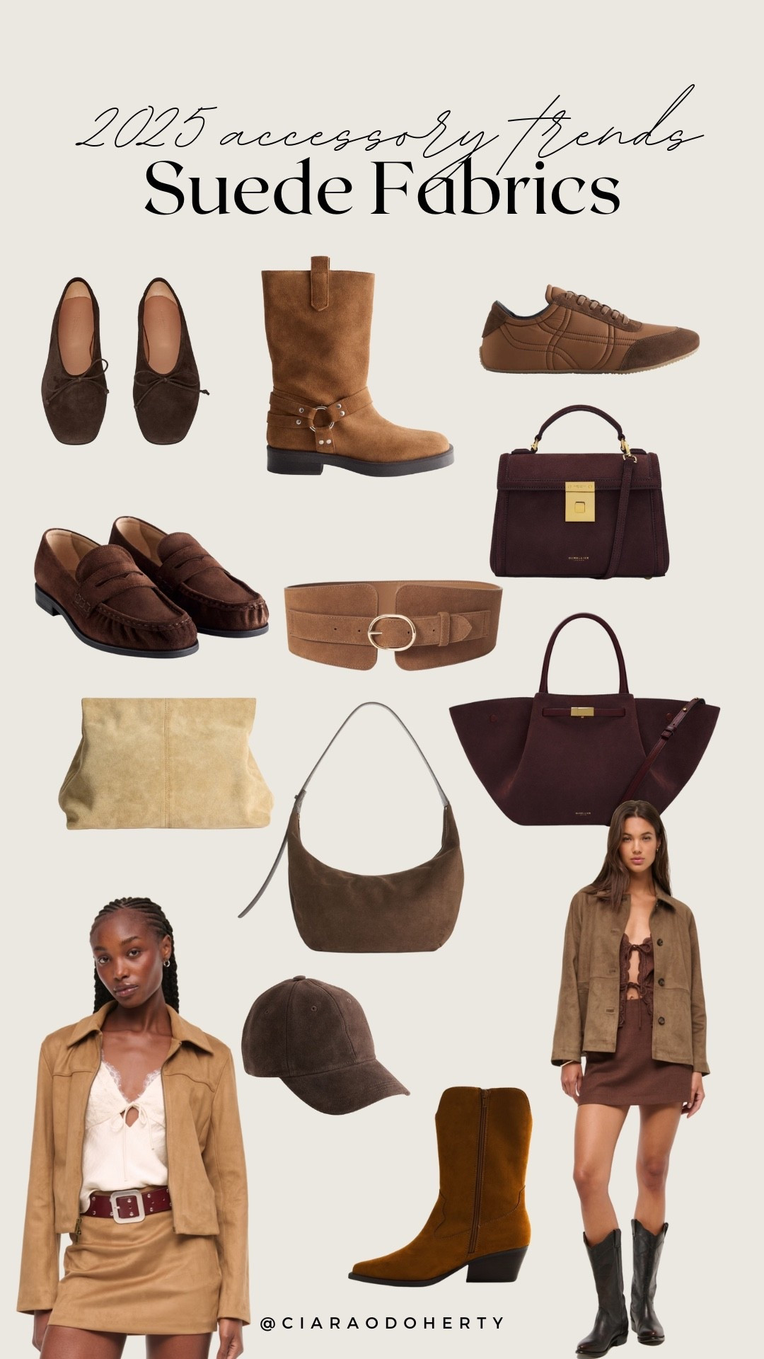 2025 accessory trends: Suede Fabrics. 
Suede bags, suede shoes, suede accessories 

#LTKireland #LTKFashionMonth #LTKautumn