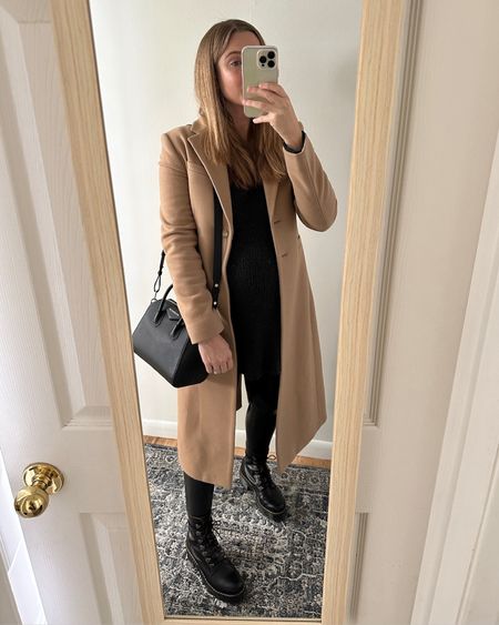 My favorite maternity outfit | winter outfits, oversized sweater with leggings and Dr marten boot. Favorite crossbody handbag right now ✨ bump outfit, maternity style

#LTKbump #LTKstyletip