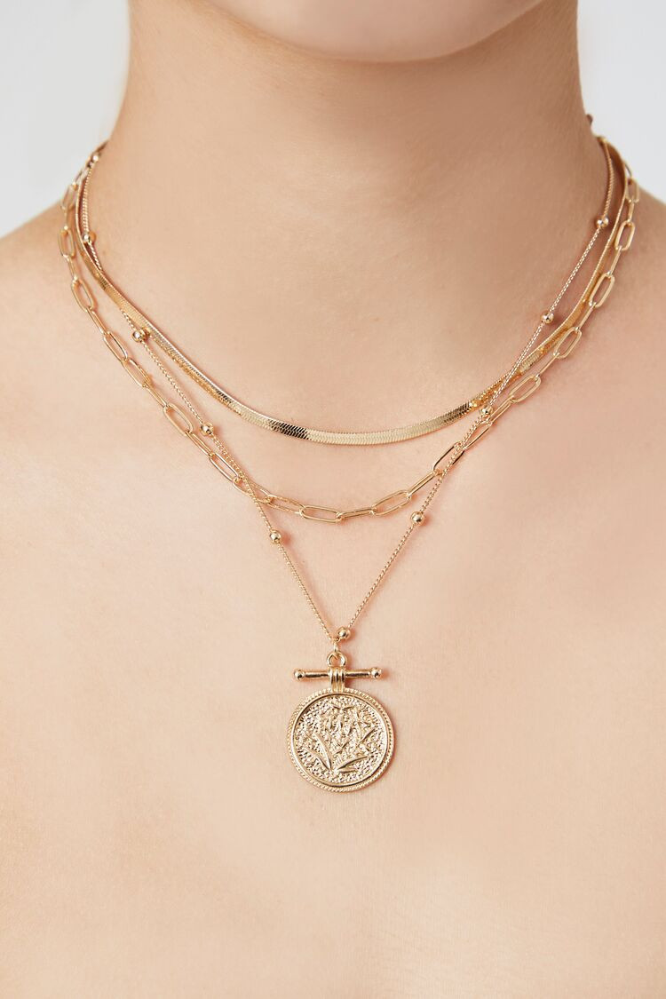 Layered Coin Pendant Necklace | Forever 21 (US)
