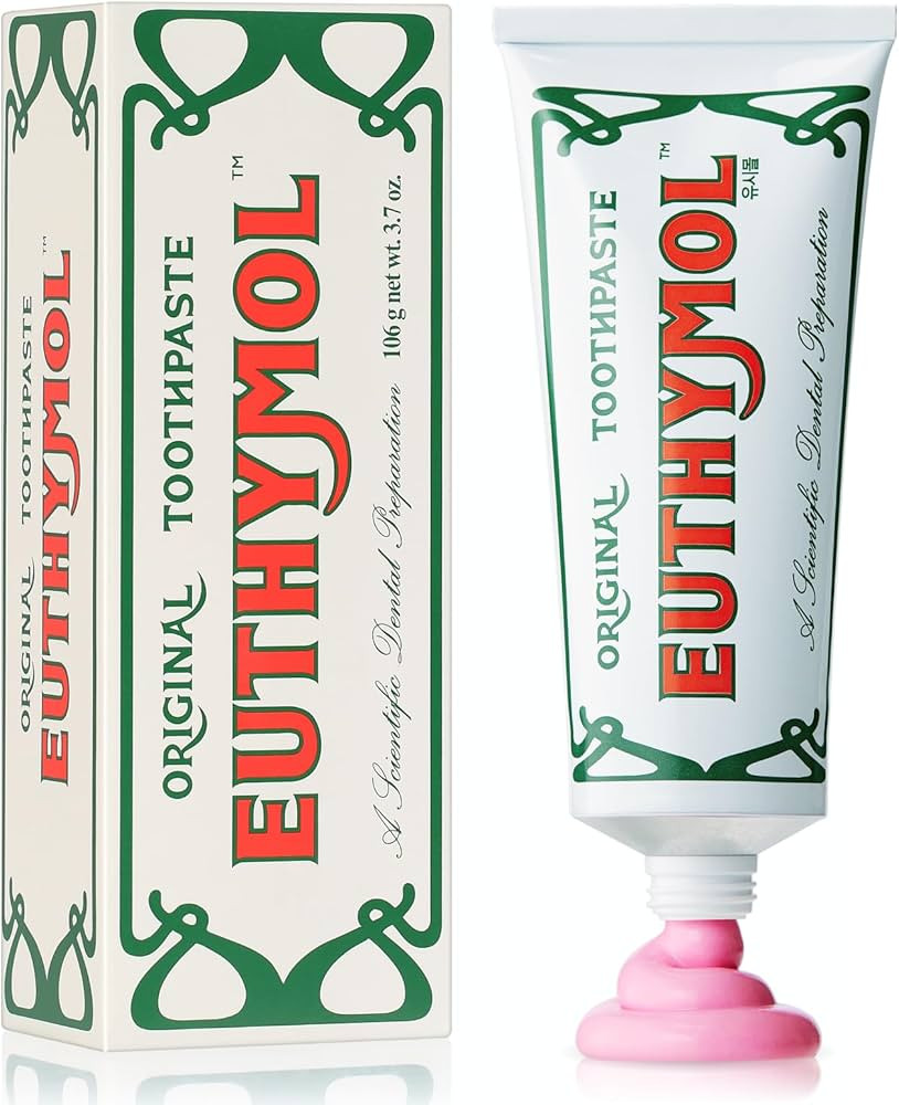 [Euthymol] Natural Flouride-Free Formula/Strong Mint Flavor for Fresh Breath, 3.7 oz | Classic Pi... | Amazon (US)