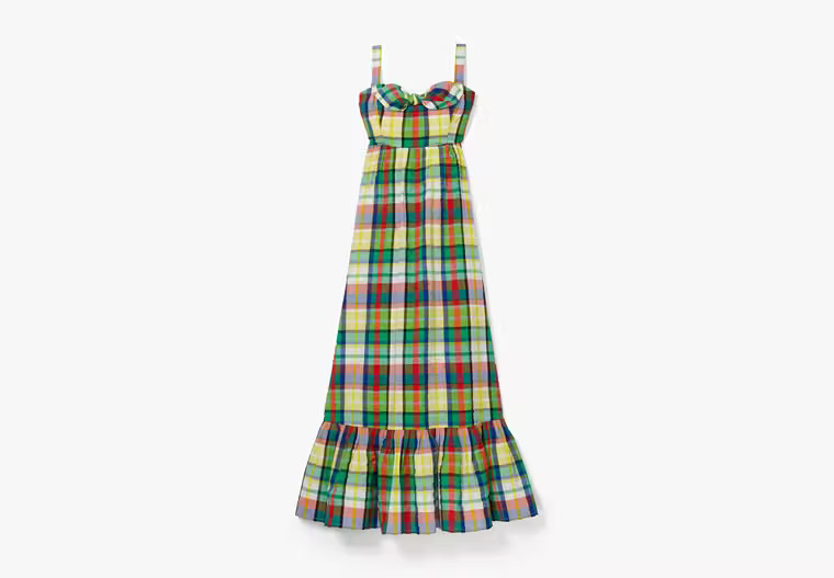 Kate Spade Coastal Plaid Bow Dress,color - 16 | Kate Spade Outlet