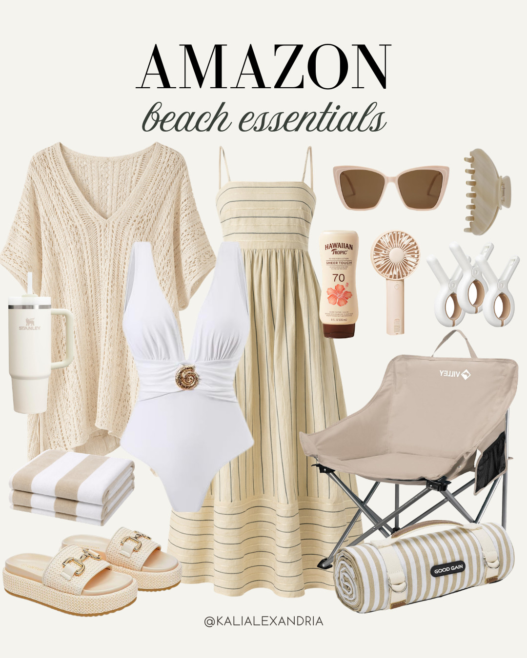 Neutral beach essentials from Amazon ☀️🤍 Loving these chic summer must-haves—swimsuit, cover-up, sandals, and the cutest accessories for your next beach day. Everything is affordable and perfect for vacation packing!


// Amazon, Amazon Finds, Beach Essentials, Amazon Beach, Amazon Beach Outfits, Amazon Beach Vacation, Amazon Vacation, Amazon Vacation Outfits, Amazon Vacation Fashion, Amazon Summer Outfits, Amazon Vacation Finds, Outfit Ideas, Outfit Inspo 

 #LTKootd #LTKSeasonal #LTKSwim