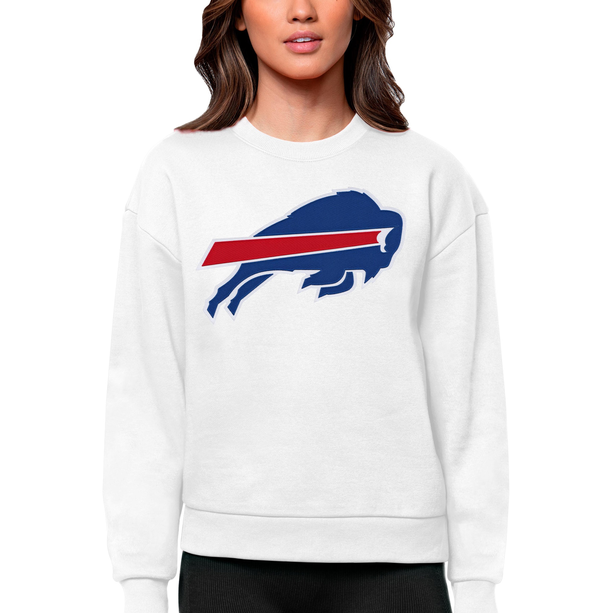 Buffalo Bills Antigua Women's Victory Logo Pullover Sweatshirt - White | Fanatics