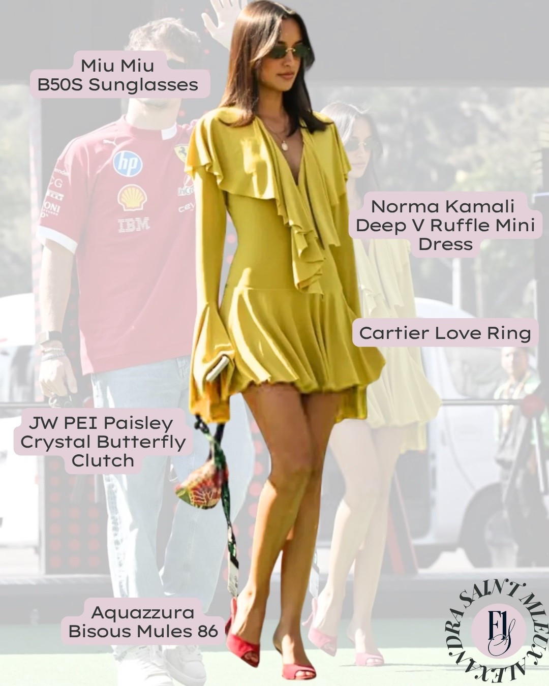 Alexandra Saint Mleux lit up the Mexican GP in a chartreuse Norma Kamali dress paired with a JW PEI clutch. A bold color choice that turned the paddock into her runway and proved she’s never afraid to stand out.


#AlexandraSaintMleux #CharlesLeclerc #MexicanGP #F1Styled #NormaKamali #JWPEI #F1WAGStyle #WAGStyle #f1wag #f1wagfashion #TracksideStyle #PaddockFashion #F1Weekend #MexicoCityStyle