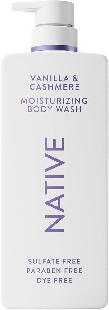 Native Moisturizing Body Wash, Vanilla & Cashmere, 24-Hour Hydration for Dry & Sensitive Skin, Ma... | Amazon (US)
