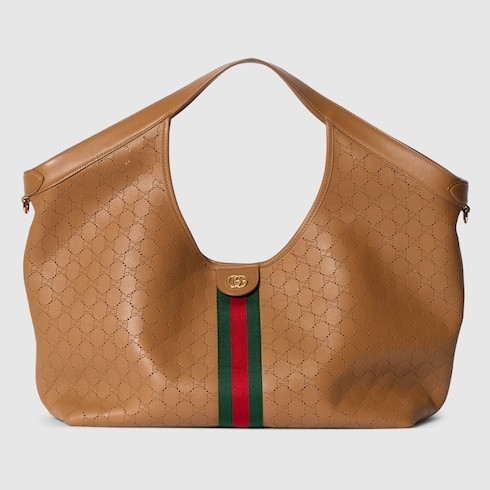 GUCCI Giglio Large Tote Bag, Beige, Leather | Gucci (US)