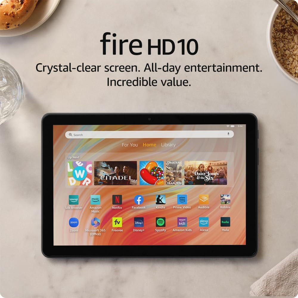 Amazon Fire HD 10 tablet (newest model) built for relaxation, 10.1" vibrant Full HD screen, octa-... | Amazon (US)