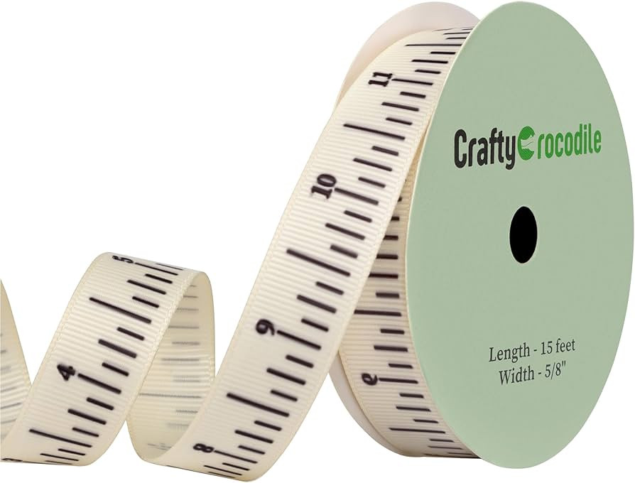 CraftyCrocodile Teacher Crafting Ribbon - Measuring Ribbon for Crafts and Gifts - School Ruler Ri... | Amazon (US)