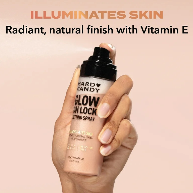 Hard Candy Glow On Lock Setting Spray, Alcohol-Free, 16 Hour Hold,  Luminous Finish | Walmart (US)